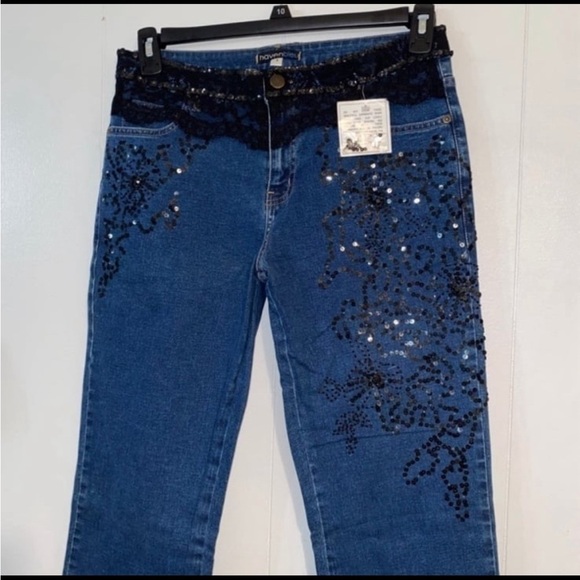 Vintage Haven Bleu Embellished Jeans NWT size 6 - Picture 6 of 7
